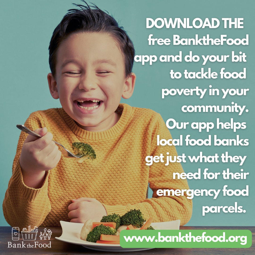 ❔Did you know that the free BanktheFood app will send you a list of exactly what your local food bank needs? 🛒It'll ping your smartphone when you get to the supermarket! 💚Help your local food bank to help those in your community. 🤝Please download our app and share our post.