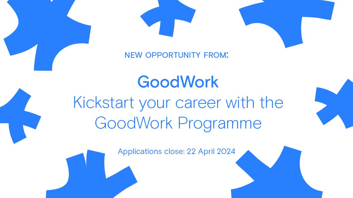 Opps Board 🤝 Need support navigating the world of work? Apply for this training programme by @goodworkuk! You’ll get access to personalised training, 1-to-1 support and paid internship and apprenticeship opportunities with some incredible companies > buff.ly/3vZsCSY