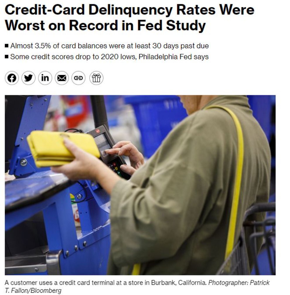klarnaseb's tweet photo. Wow! This data from @philadelphiafed shows how bad traditional credit cards are for consumers. 🤯

Only 1 in 3 credit card customers pay their full balance every month (vs 96% who pay Klarna on time!) 😱

Interest-free BNPL DOES lead to better consumer outcomes than traditional credit! 💪

https://t.co/0OvszvkAEd