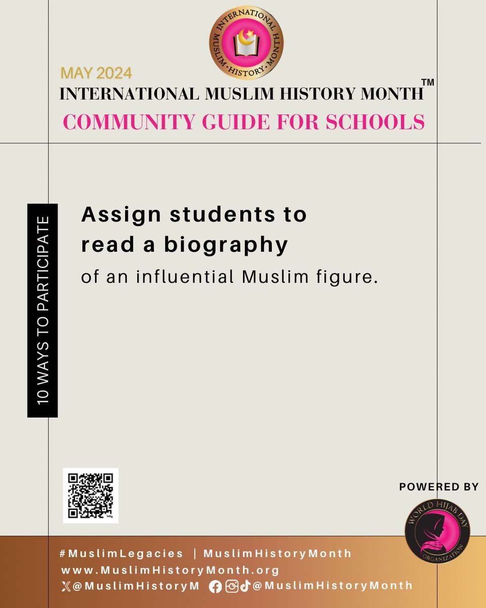 May is International #MuslimHistoryMonth! Let's dive into the biographies of remarkable Muslim figures, celebrating their achievements & contributions. Embracing diversity, igniting inspiration for future leaders. #MuslimLegacies