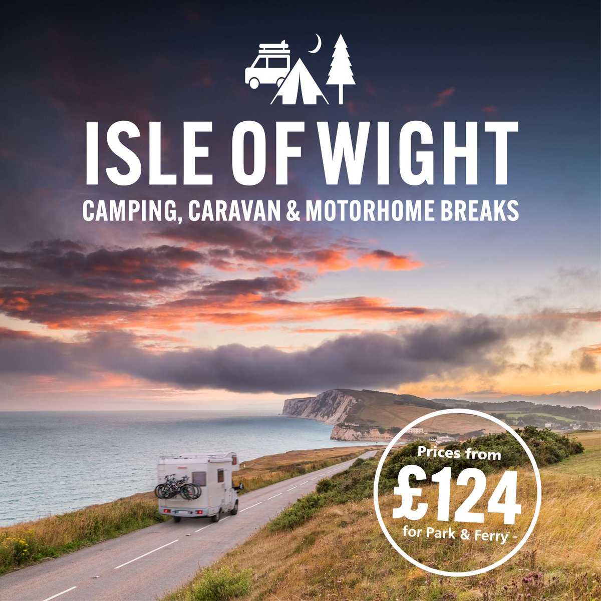 Pitch up and save with a great-value #IsleofWight Camping & Touring break.🤩 @redfunnelferry's popular Camping & Touring package includes ferry travel, pitch fees and electric hook-up – all for one fantastic price.🏕 ℹ️ Find out more: redfunnel.co.uk/touring #IOW #Coast2024