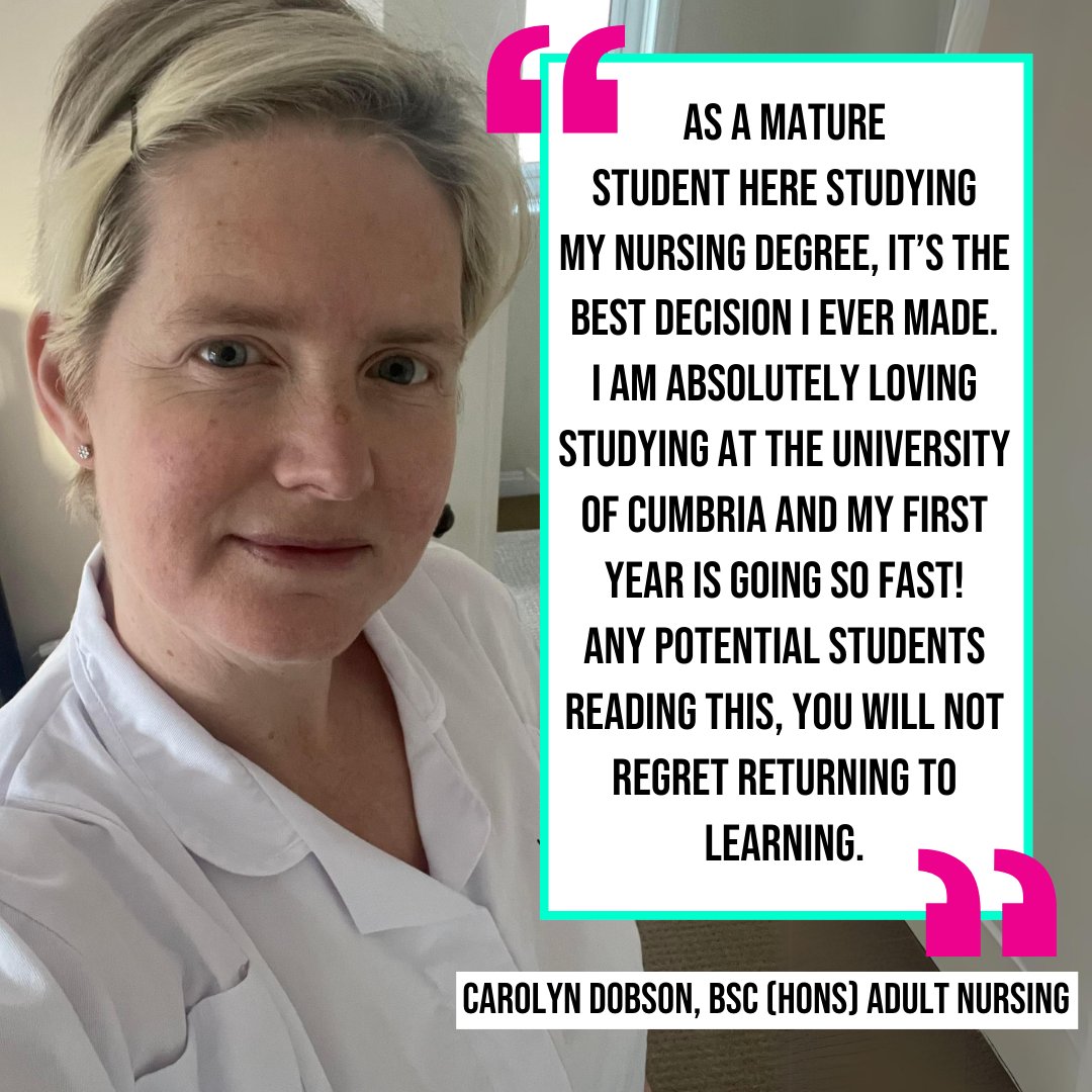 🎓 Considering university as a mature student? Just take the plunge, says Carolyn, one of our Nursing students! Still wondering whether to make the leap? Our free Return to Study programme could be perfect for you! Find out more and book your place ➡️ bit.ly/3vPA4Qy