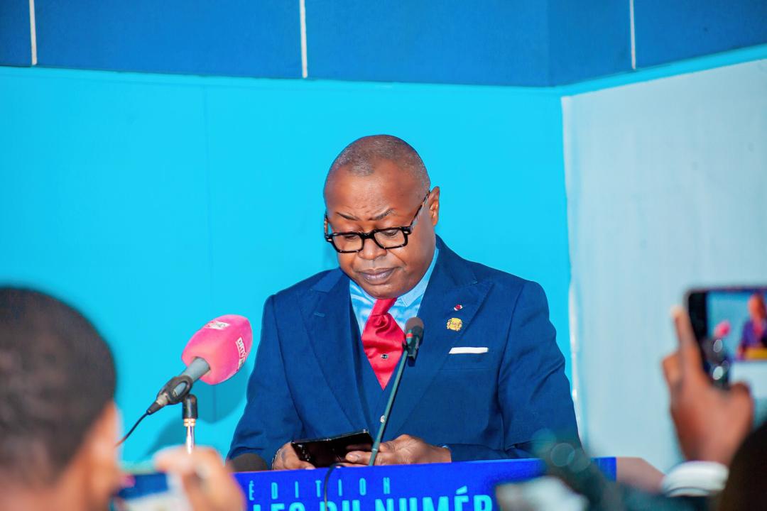 AssisesnumCG's tweet photo. Ce 18 avril s'est tenu la cérémonie d'ouverture de la 2ème édition des @AssisesnumCG,  au Palais des Congrès de Brazzaville, présidée par le Ministre des Postes, des Télécommunications et de l'Économie Numérique, @LeonJuste. https://t.co/OvAyjOWo5g