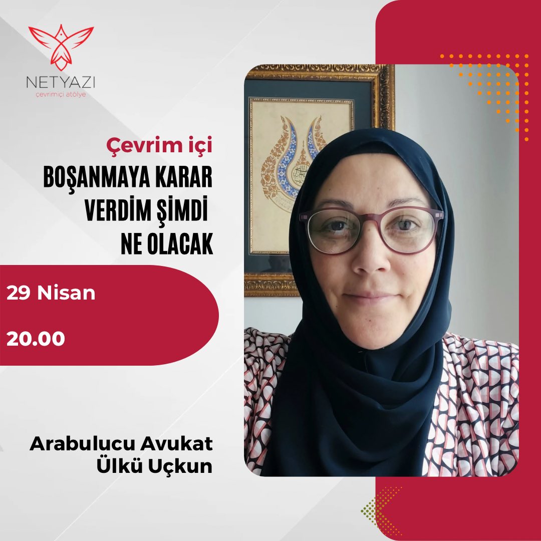 Merhaba! Sevgili Ülkü Uçkun ile “Boşanmaya Karar Verdim Şimdi Ne Olacak” atölyesi başlıyor 💐

📆 29 Nisan
🕖 20.00
🏷️ 450₺