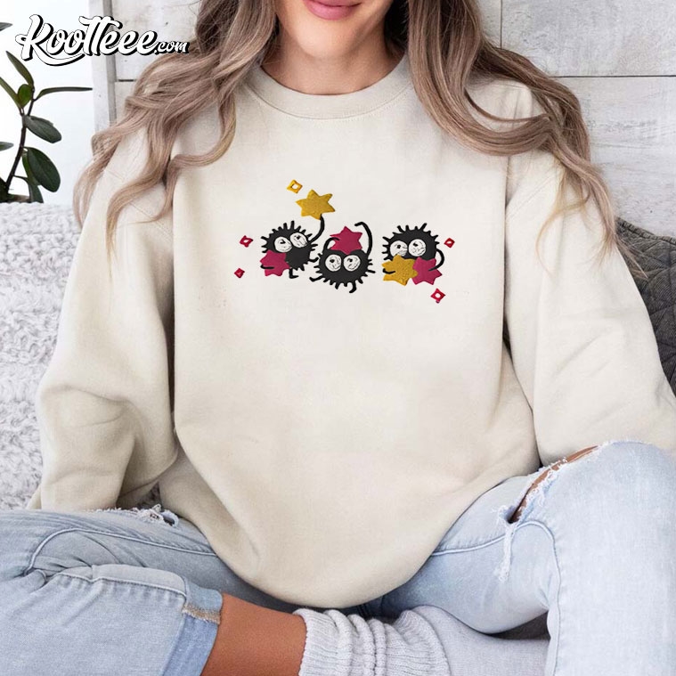 Soot Sprite Studio Ghibli Embroidered Sweatshirt #SootSprite #StudioGhibli #koolteee koolteee.com/product/soot-s…