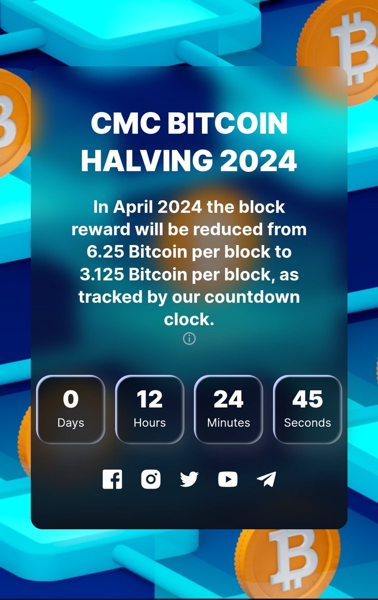 12h to go Halving #Bitcoin #halving