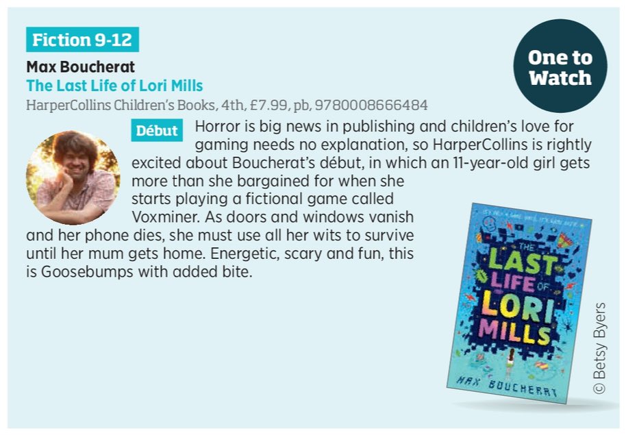 Yes, the Bookseller!! The Last Life of Lori Mills IS INDEED one to watch (The only thing they omit here is that while it is very much fun and scary it is also JUST BEAUTIFUL) All fans young or old of TomorrowX3, Goosebumps, Skulduggery, Gaiman, King, Stroud - get on it asap.