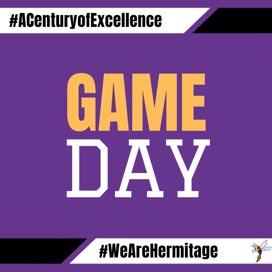 It’s also #GAMEDAY! Our ms sball Lady Hornets host Warsaw at #PickeringPark at 5 pm. 🥎💜💛💯 #packthestands #goTeam #ACenturyofExcellence #WeAreHermitage