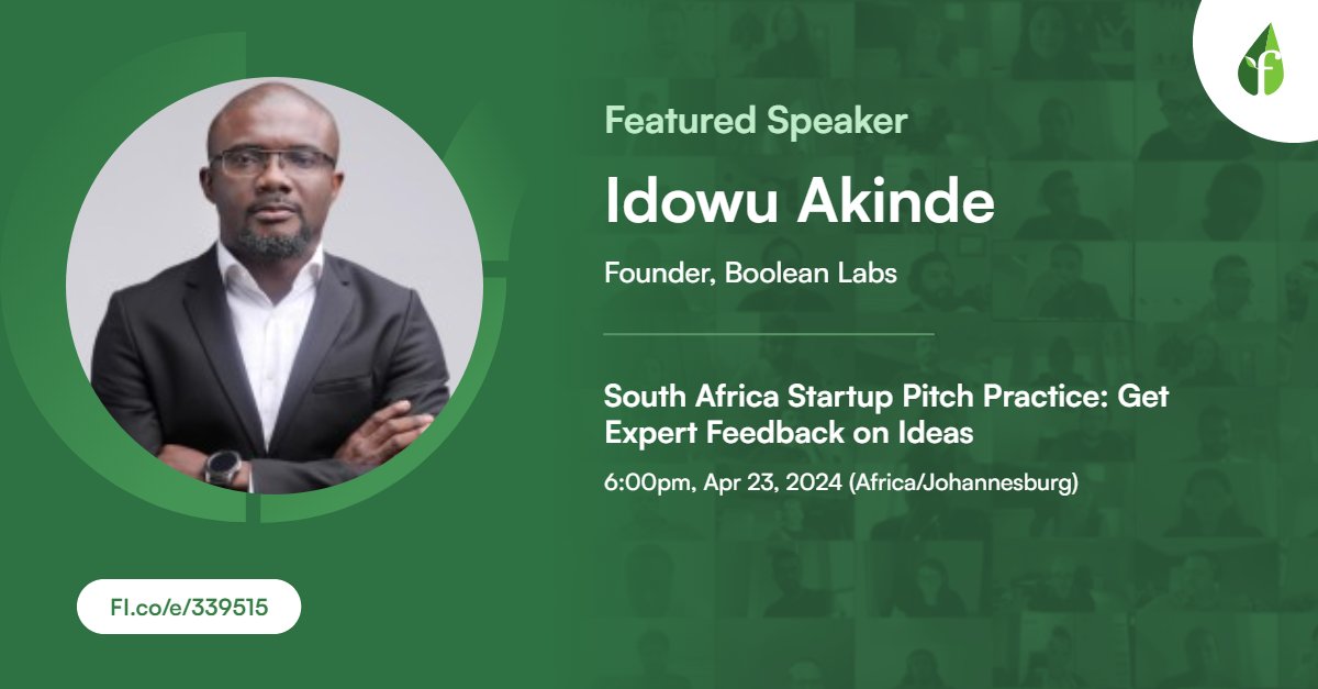 Looking forward to supporting <a href="/founding/">Founder Institute</a> (South Africa) on Tuesday 23APR2024, 5pm WAT. 🙏