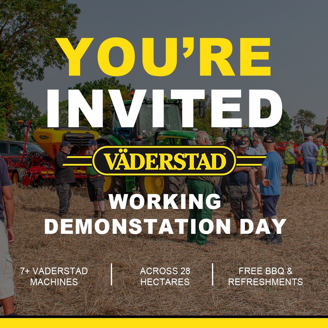 You’re Invited! 🤝 To our @vaderstaduk working demonstration day on the Tuesday 30th April at 9am! Join the Ben Burgess team as they showcase some of the newest planting and tillage machinery! To find out more send us a DM or click here 👉 benburgess.co.uk/vaderstad-work…