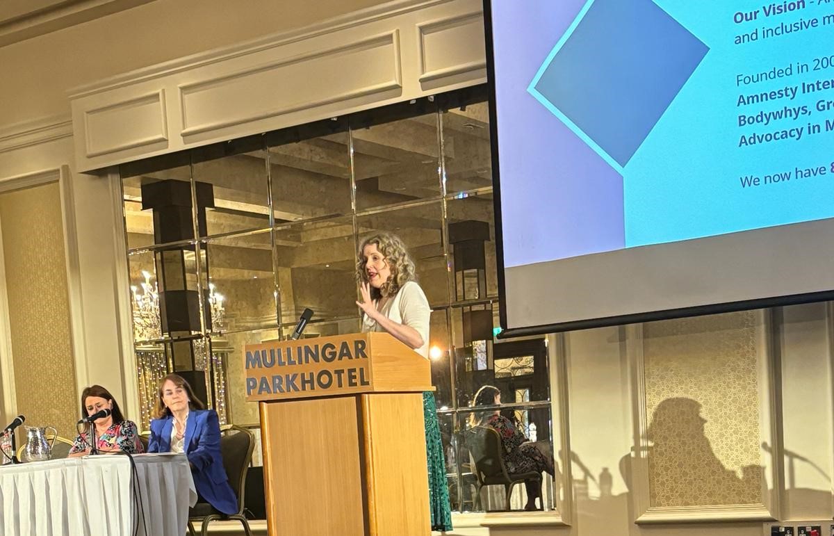 Fiona Coyle (@misefiona), CEO of @MHReform, spoke at the #PsychConf this morning on the deficits in mental health services and advocating for mental health investment.