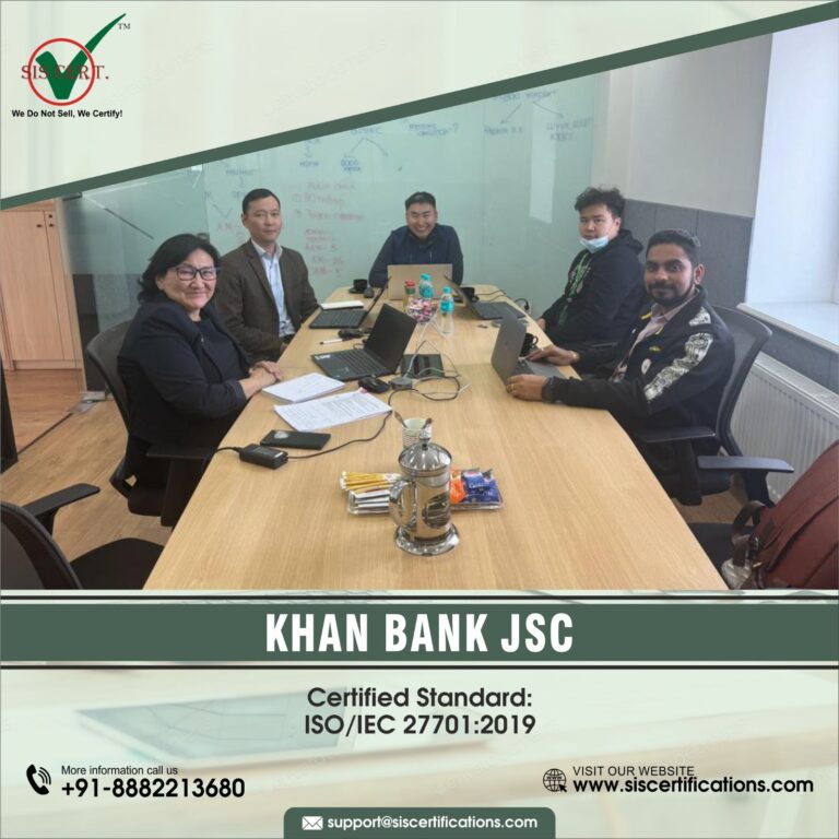 Celebrate Khan Bank JSC's achievement of ISO/IEC 27701:2019 certification for Privacy Information Management Systems (PIMS). 
Read full news here- bitly.ws/3hJ8b and give us a call at +91-8882213680 or email us at support@siscertifications.com
#SISCertifications