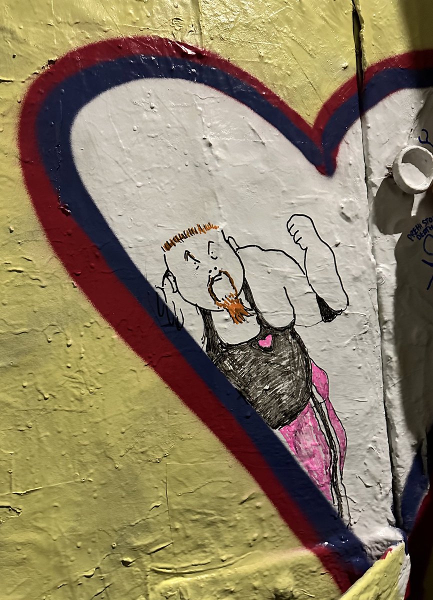 Bret sent me this. He drew this street art of my dad on his recent trip to Australia. ❤️🇦🇺 “There’s this stretch of road in Melbourne that’s famous for its street art…” 🖤💞 @BretHart So very special—