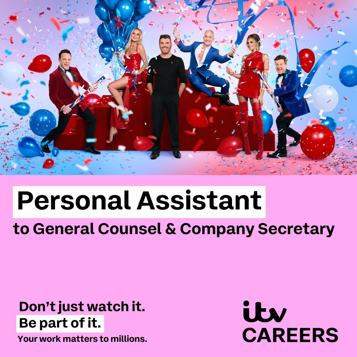 We have an exciting opportunity for a PA to join us. The successful candidate will be able an experienced PA who is able to work independently whilst supporting our General Counsel & Company Secretary.

Apply below:

lnkd.in/euWd5-Gp

#PAjobs #ITVCareers #Bepartofit