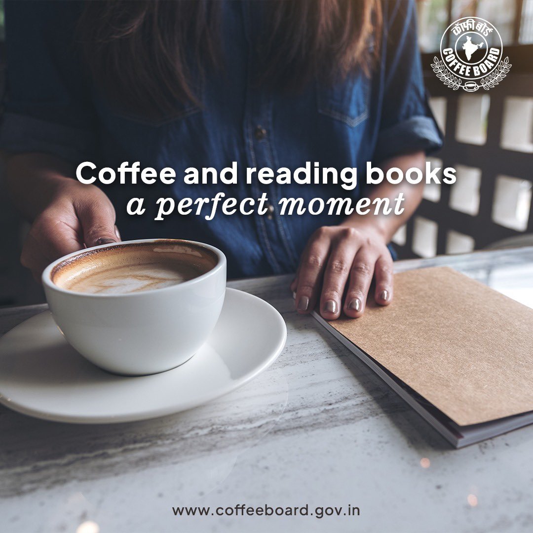 Reading while sipping your favourite cup of coffee is the most ideal way to spend time. Wouldn't you agree? #butfirstcoffee #reader #readerlife #coffeeandbooks #indiacoffee #coffee #drinkcoffee