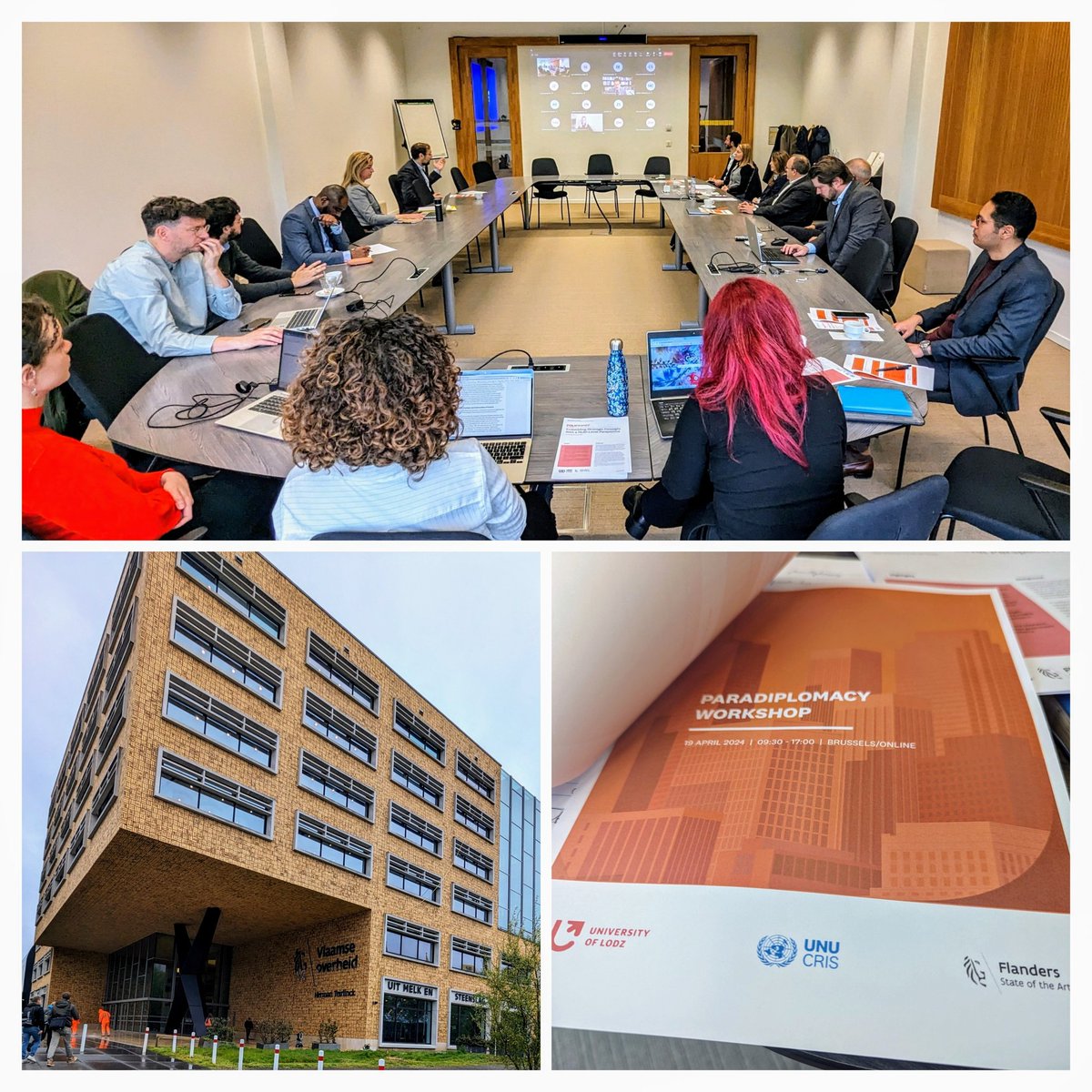 Today, <a href="/UNUCRIS/">UN University - CRIS</a> is hosted by the <a href="/vlaamseoverheid/">Vlaamse overheid</a> to debrief yesterday's Regional Leaders Meeting and to discuss a new research agenda on #paradiplomacy. Looking forward to the creation of a network led by Uni Lodz colleagues, involving scholars + practitioners worldwide.