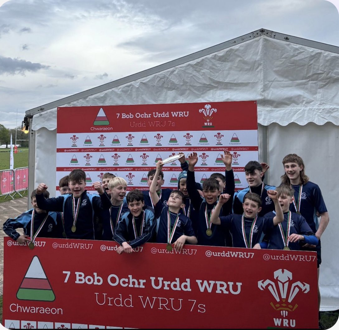 Congratulations to several of our under 13s who were successful at the Urdd 7s with @ygggartholwg. Good work boys