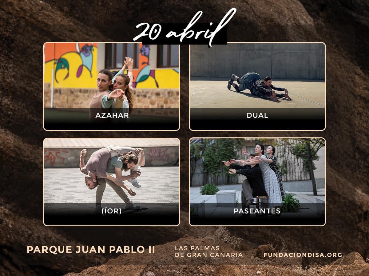 QUETALESTAS_SL's tweet photo. Programa Festival TRANSITANDO Sábado 20 Abril / 20,00 h, Parque Juan Pablo II. ¡No te lo pierdas! ¡La entrada es gratuita! https://t.co/VcXyJz5n5Q…
@fundaciondisa
@lpacultura

@ayuntamientolpgc   #FundacionDisa #Transitando #danzacontemporánea #somosenergía https://t.co/J5iR0VU6cj