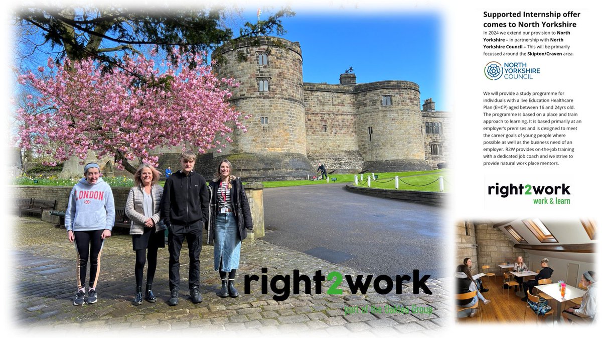 We declare this castle captured for R2W🤗Our Supp Internship duo Sally & Amanda meeting latest learners in fab surrounds of Skipton Castle. Find out about SIs here –with lots of examples of young people we have supp right2work.org.uk/supported-inte… #skipton #supportedinternships #Cumbria