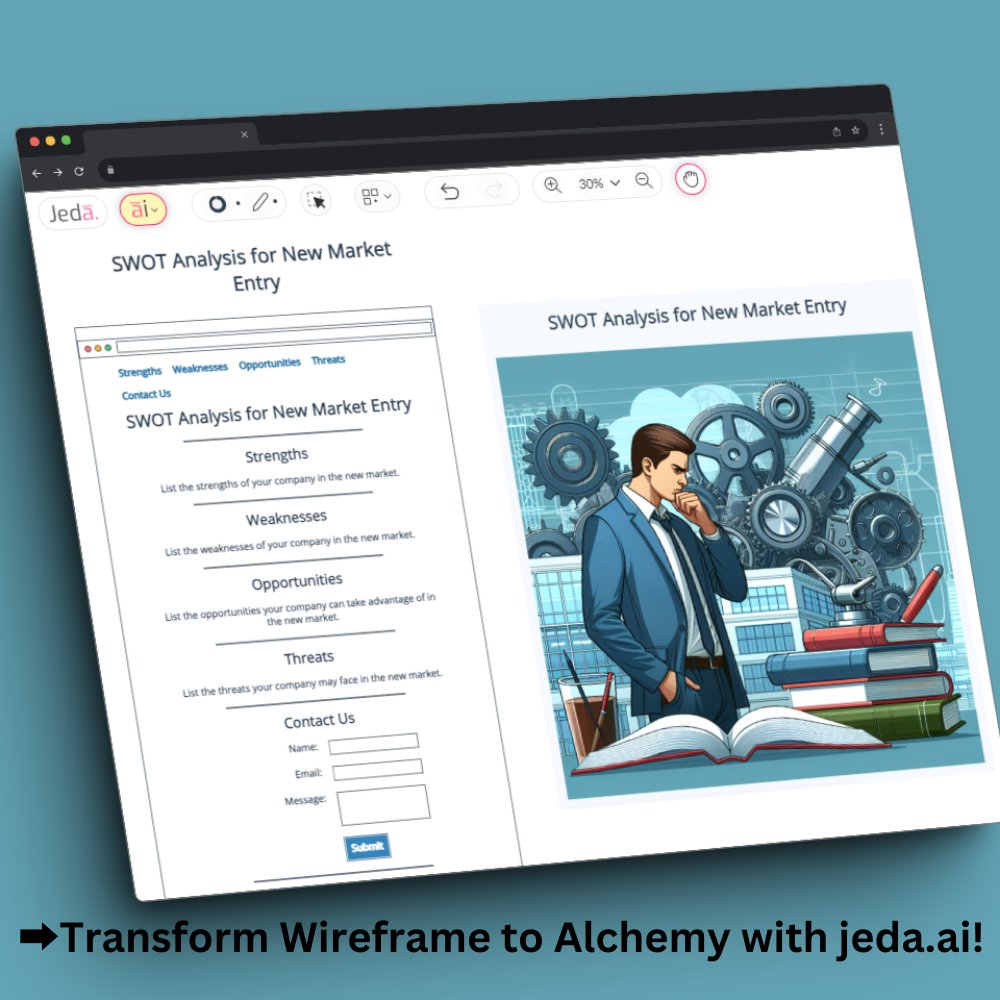 🚀 Embark on a Creative Journey: Redefine Possibilities with Alchemy by Jeda.AI!      

Visit now at jeda.ai/generative-ai-…

#JedaAI #AIAlchemy #AIArt #Analysis #Wireframe #VisualPrompt