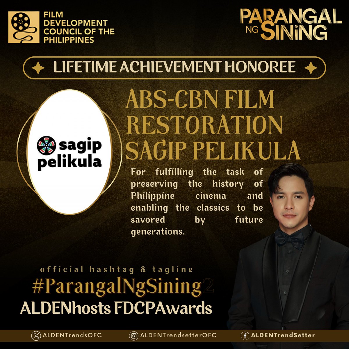 ABS-CBN FILM RESTORATION SAGIP PELIKULA, a digital film restoration project of ABS-CBN Corporation in partnership with Central Digital Lab. The goal of the project is to digitally restore and remaster select Filipino films from the archives of ABS-CBN. TRULY PRAISEWORTHY! 🏆