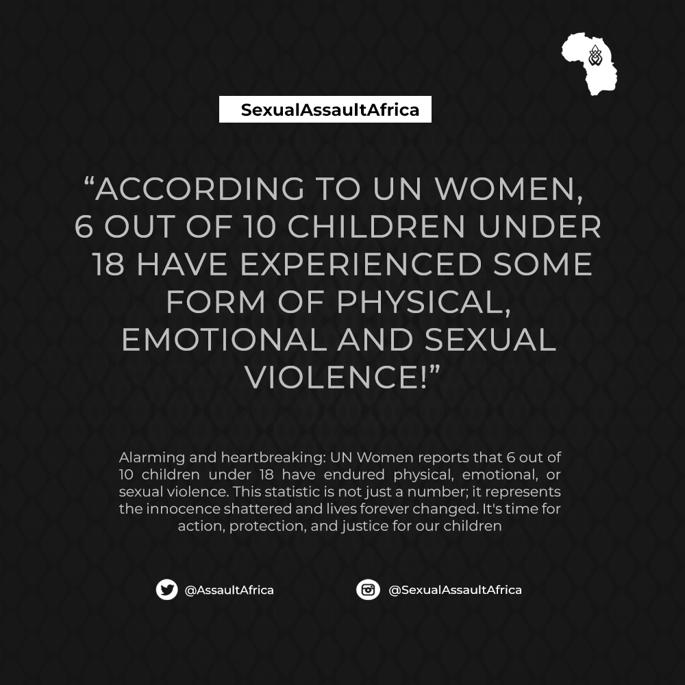 This statistic is not just a number; it represents the innocence shattered and lives forever changed. It's time for action, protection, and justice for our children. #supportsurvivors #Empowerment #awareness #Africa #mentalhealth #CommunitySupport #InspirationalQuotes