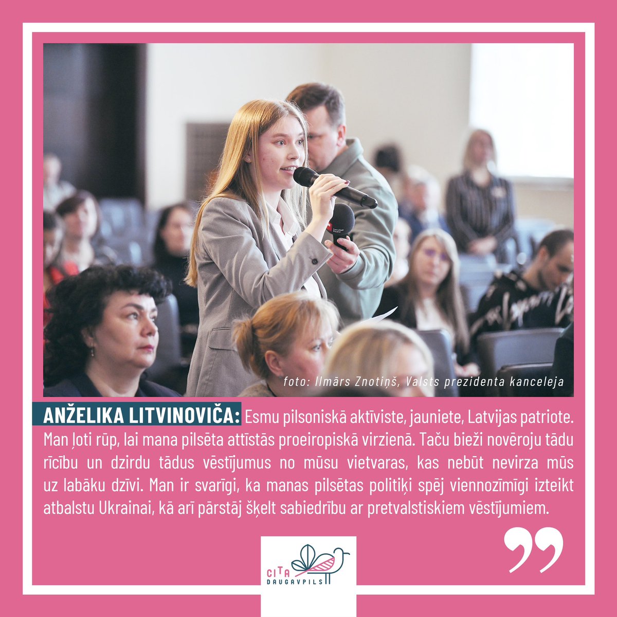 👏🏻🇱🇻15. aprīlī reģionālajā vizītē Daugavpilī ieradās Valsts prezidents Edgars Rinkēvičs, kuru mums bija tas gods arī satikt. 

Sarunai ar <a href="/edgarsrinkevics/">Edgars Rinkēvičs</a> sagatavojām jautājumus par mums svarīgiem tematiem.