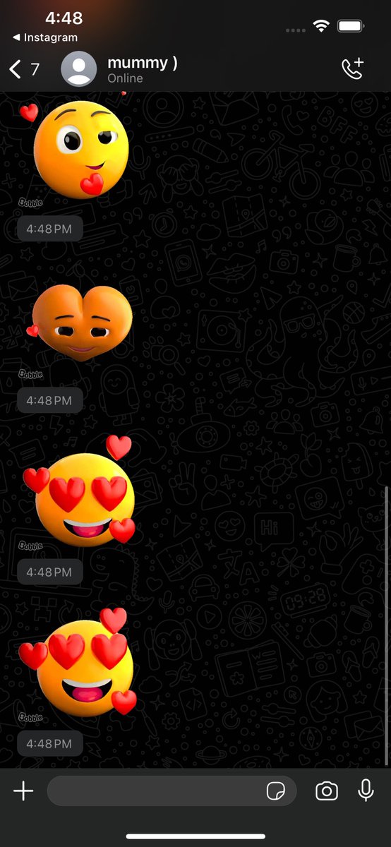 mother being excited about her new stickers app