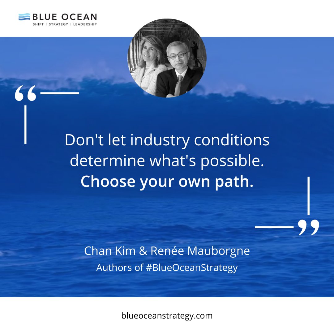 Are you focusing on creating a competitive advantage? Then you're assuming that your industry conditions are set. Focus on reconstructing your industry boundaries instead, and create #blueoceans. #blueoceanstrategy #blueoceanshift #blueocean