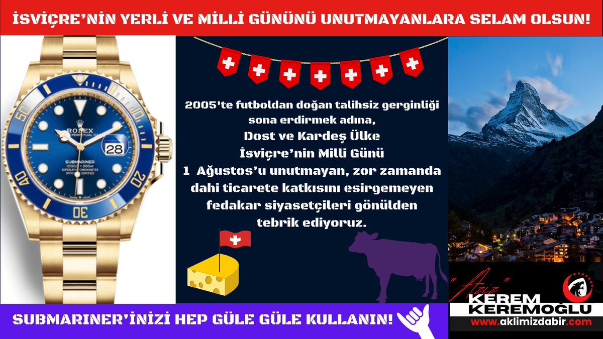 İsviçre'nin yerli ve milli günü 1 Ağustos'u unutmayanlara selam olsun!

#RolexMonteCarloMasters 
#1agustos