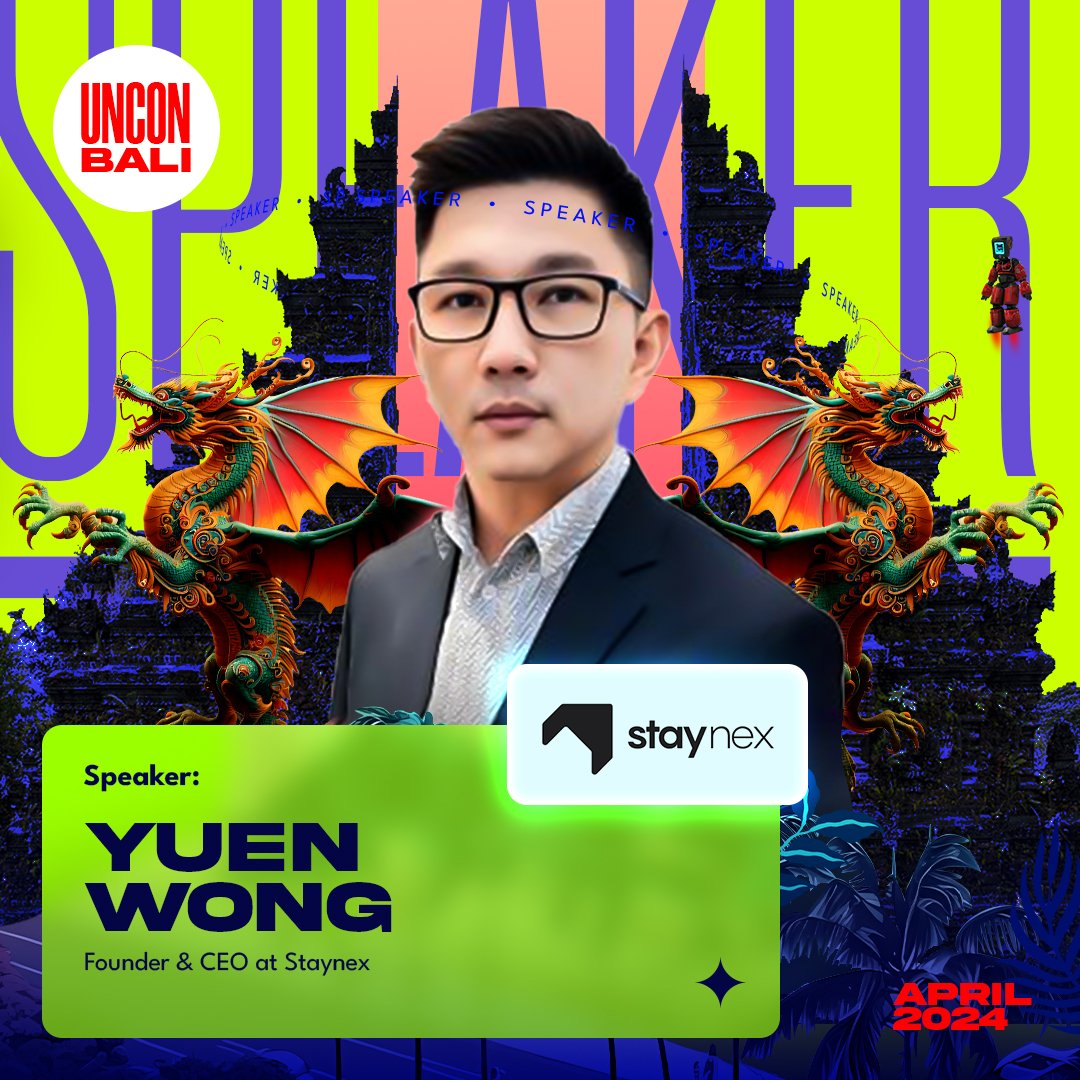 UNCONFERENCE BALI 2024👋

Yuen Wong (@Yuenwonglabs) serves as Chief Executive Officer at LABS Group (@labsgroupio) and Staynex (@staynexcom)-Your Web 3 Travel and Stay Membership Platform Passport to Boundless Travel Experiences.☄️🚀

#UnconferenceBali
#UnParalleledConference

🇮🇩