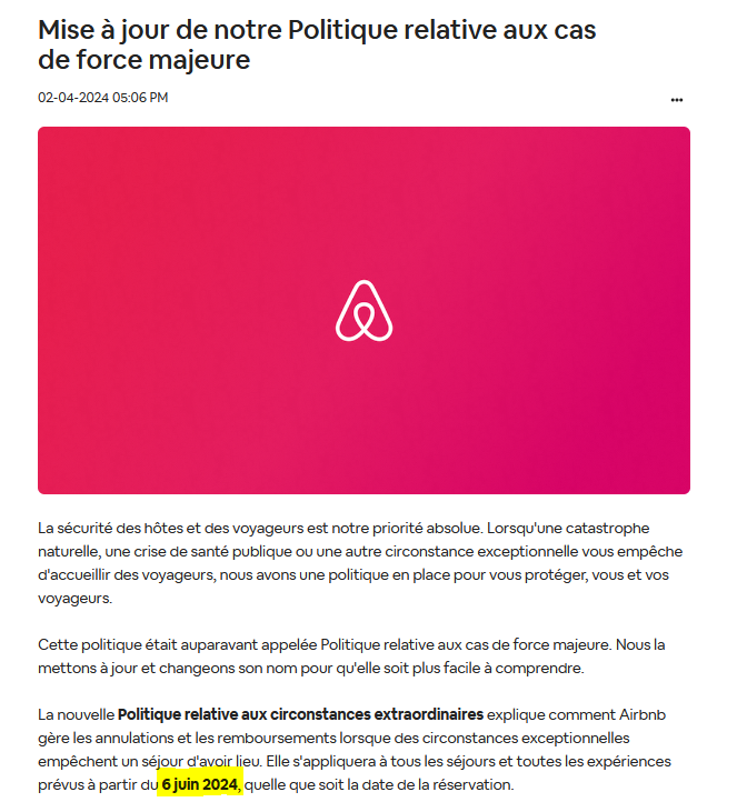 IL SE PASSE QUOI LE 6.6 ? Message d'AirBnB : attendez-vous à ce que les gouvernements restreignent les voyages après le 6 juin 2024