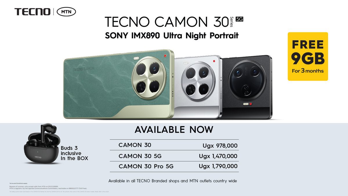 A TECNO FOR EVERY UGANDAN!! A CAMON 30 offers good value for money, providing solid features at a budget friendly price as shown below😮‍💨 #CAMON30AIPhone #CAMON30LaunchUG