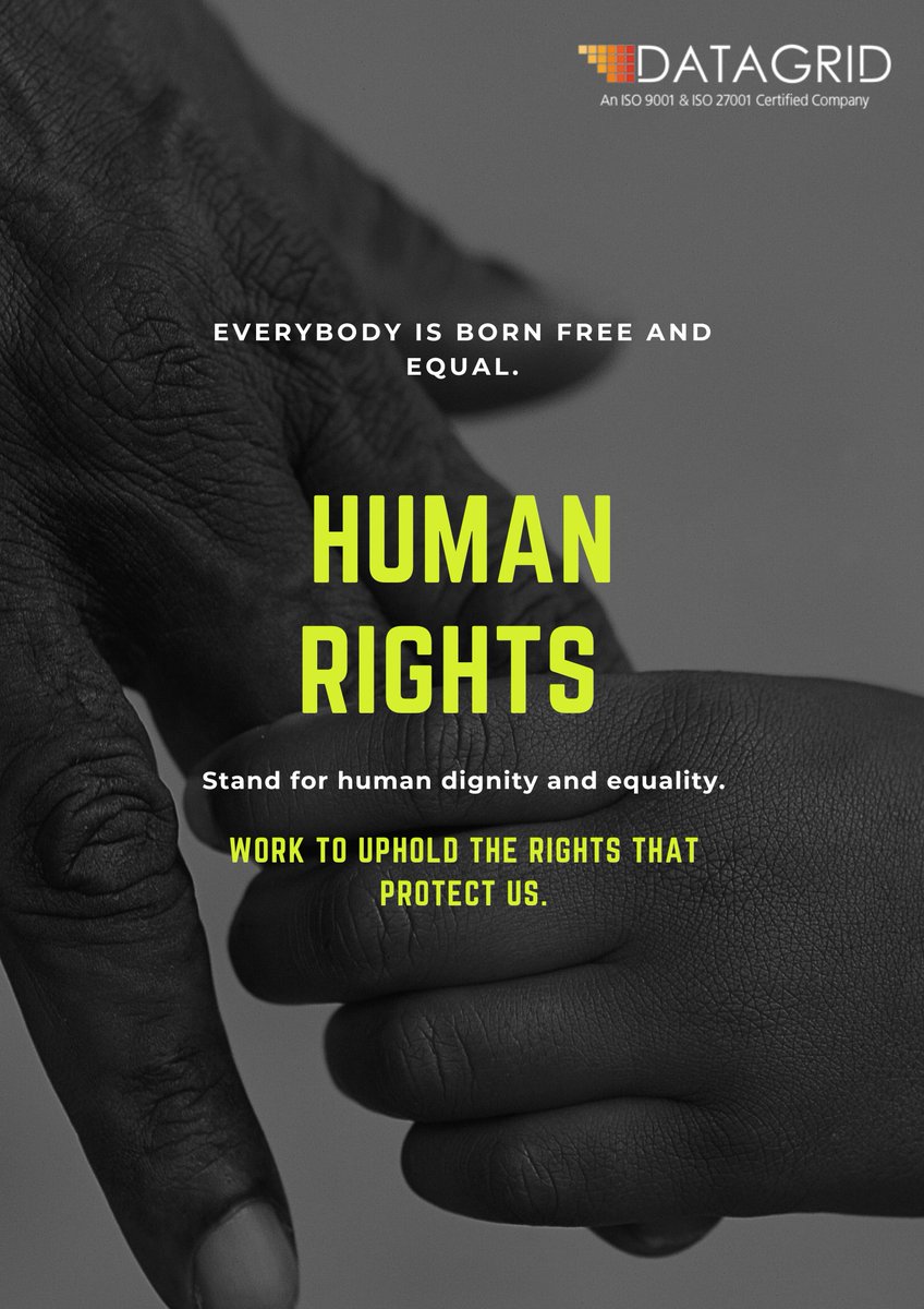 datagridsol's tweet image. Every person deserves dignity and respect. ✊
Let's stand up for human rights everywhere, advocating for justice, freedom, and equality for all.
Together, we can make a difference by raising awareness and taking action.
#HumanRights #StandUpForJustice #DatagridSolutions