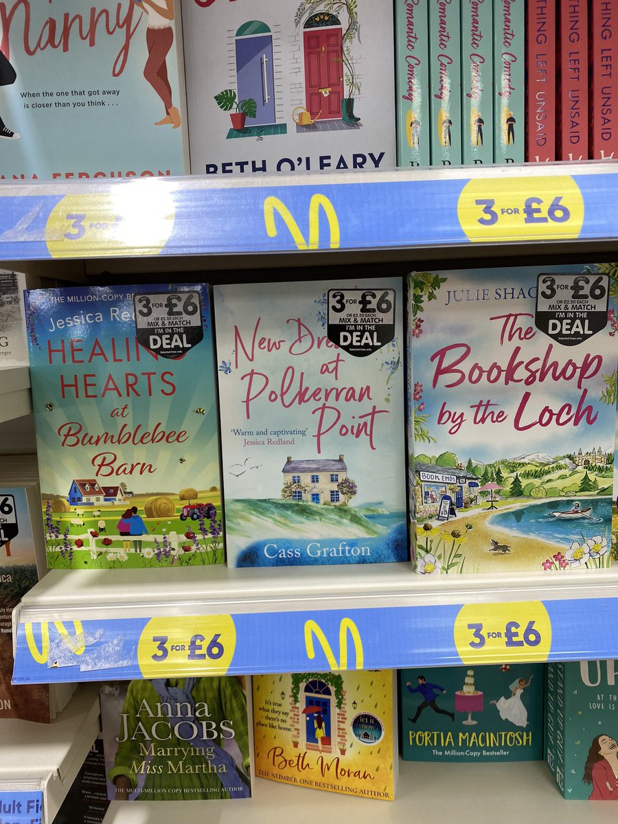 Did a bit of #shelfie spotting (and buying) in @TheWorksStores at The Springs, Leeds today. Nice to be sharing shelf space with two amazingly talented writer friends, @JessicaRedland and Eva Glyn aka @JaneCable 🥰📚🥰 #readingcommunity #readingforpleasure