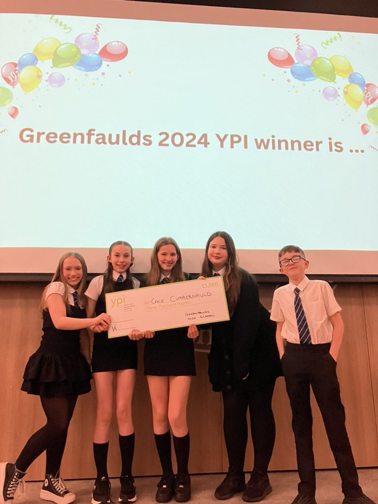 Great to see the pupils from @Greenfaulds_HS who all done their charities proud, and learned more about their community but there can only be one winner at the #ypi final of the £3000 and it goes to @CACECumbernauld. Thank you to all the charities.