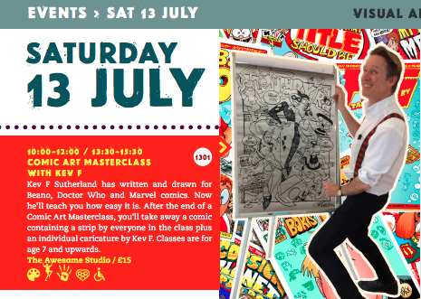 Attention Frome! I'm coming to get you on Sat 13 July with my Comic Art Masterclasses, so get booking fast! fromefestival.co.uk