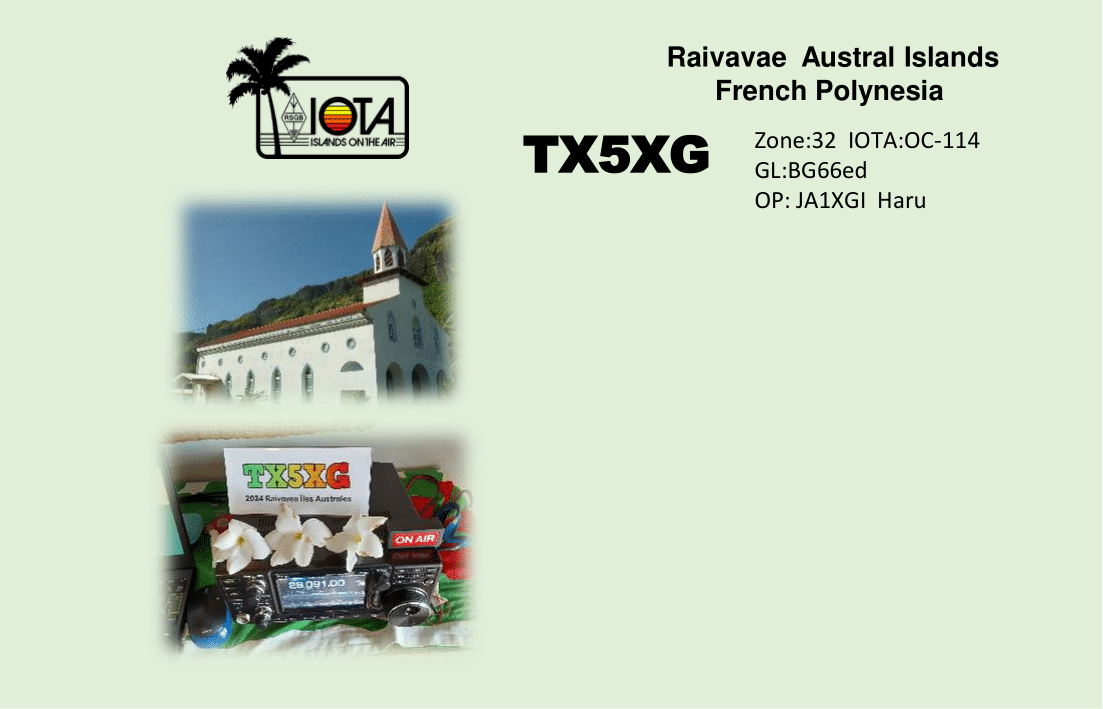 QSL preview - TX5XG (back and front) dx-world.net/tx5xg-austral-…