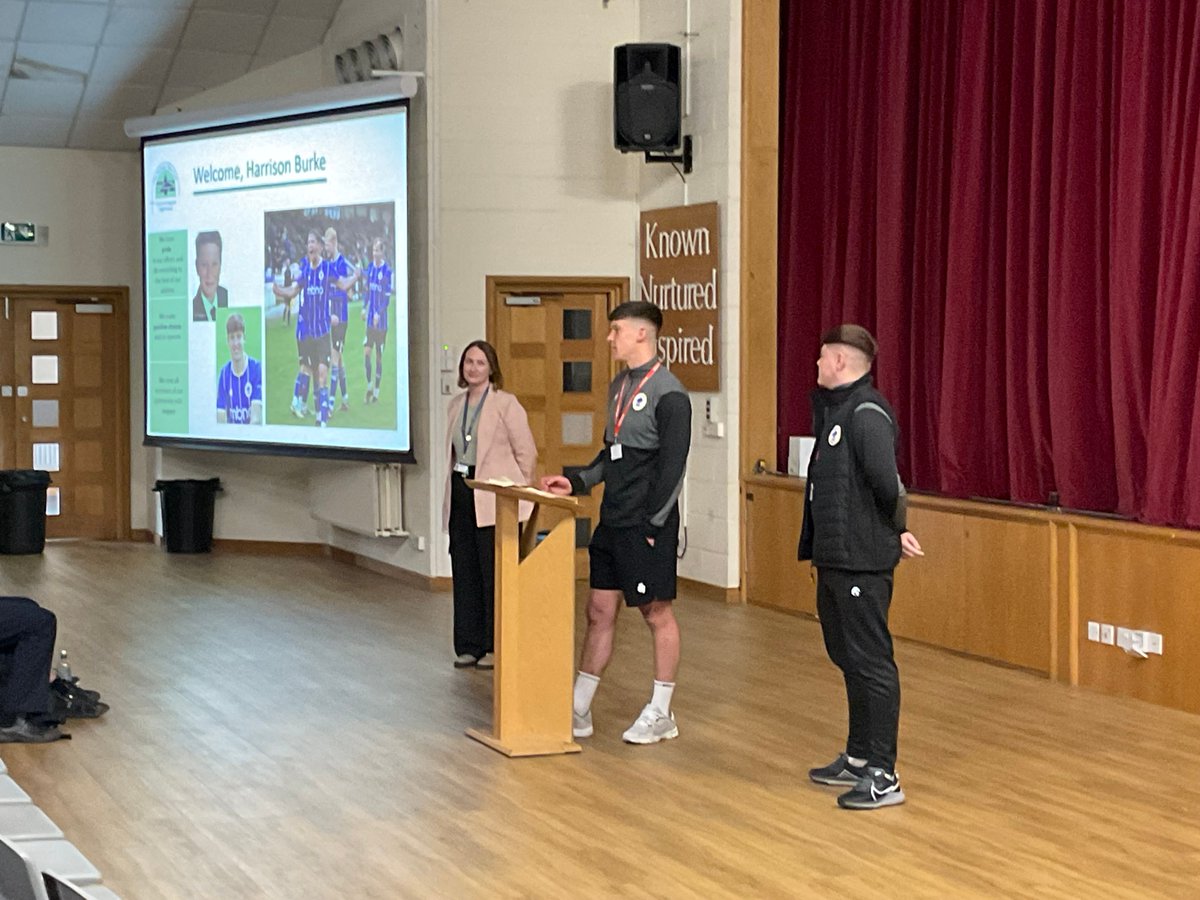 On Tuesday, we welcomed back former student and <a href="/ChesterFC/">Chester FC</a> defender Harrison Burke for a motivational talk to Y11. Harrison was a real inspiration, as he shared advice on mental and physical health and how to get through exams. It was wonderful to welcome him back to Bishops'
