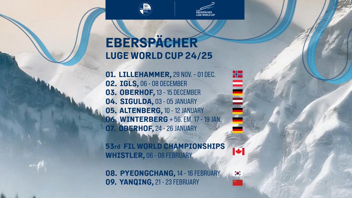 🌟 Mark your calendars! 🌟 The EBERSPAECHER Luge World Cup Final is set to thrill fans in Yanqing, China from February 21st to 23rd, 2025! 🏆🛷 Get ready for three days of adrenaline-pumping action as the world's top luge athletes compete for glory in one of the most thrilling…