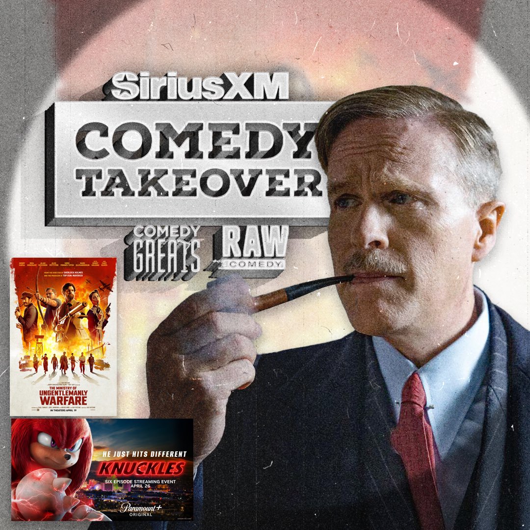 Today at 8AM/8PM ET on SiriusXM Comedy Greats (ch. 94), it’s the @siriusxmcomedy TakeOver with #CaryElwes talking “The Ministry of Ungentlemanly Warfare” and #Knuckles. Listen anytime on the @siriusxm app!