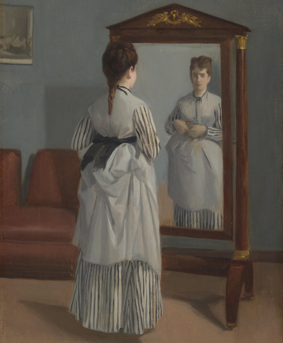 ⭐ New acquisition ⭐ On what would have been her 177th birthday, we're delighted to announce that the Gallery has acquired the painting 'La Psyché (The Full-length Mirror)' by Eva Gonzalès. Find the painting on display in Room 44: bit.ly/3QdyxL9