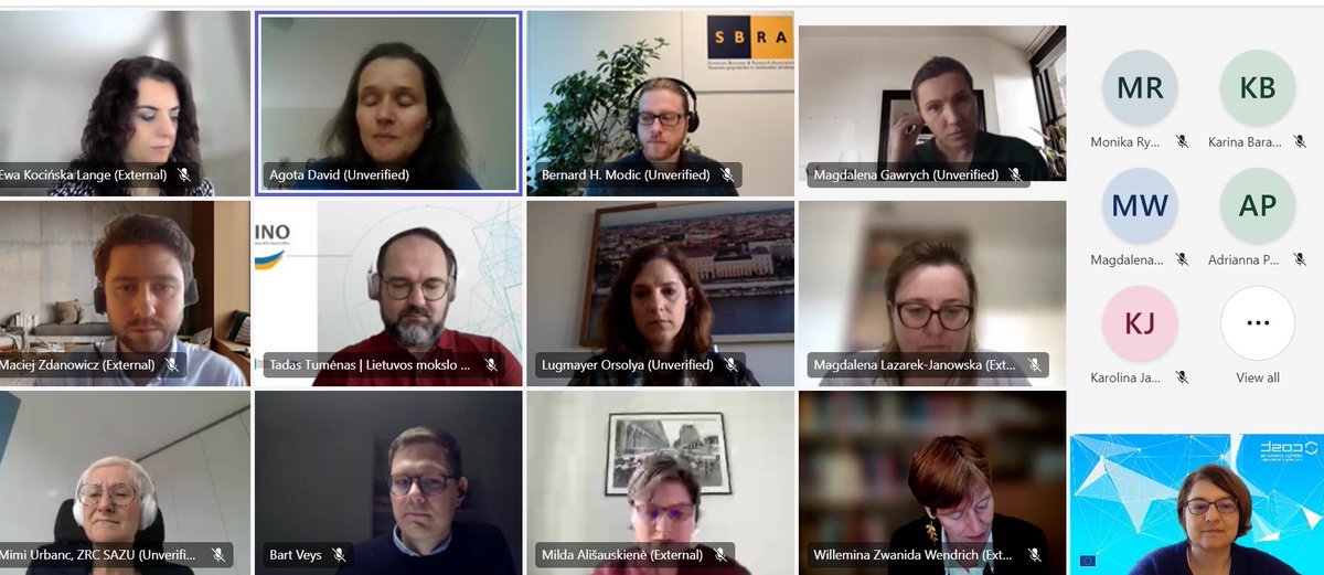 Many thanks to all who joined @VeysBart & @KataAlfoldi today with @Lino_OfficeLT, @NCBR_pl, @sbrabruselj, @ELTE_UNI, #NRDIO & @uni_corvinus. Was great to connect with the R&I community in 🇵🇱 🇭🇺 🇱🇹 🇸🇮 & discuss how COST & #COSTactions are active in bringing researchers together.