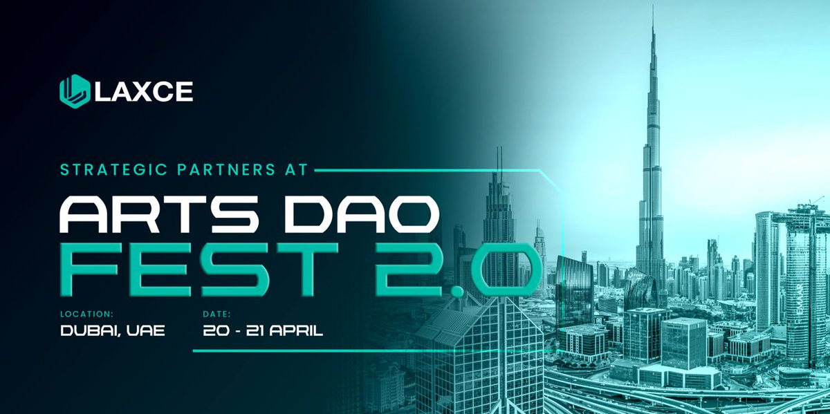 We're proud to announce our participation at @arts_dao from April 20th to 21st 🗓️! Join us as we explore new strategic partnerships to elevate #Laxce to even greater heights 🌟. Stop by our booth for a chance to grab some exclusive #Laxce merch for free! 🎉 We cant wait to see