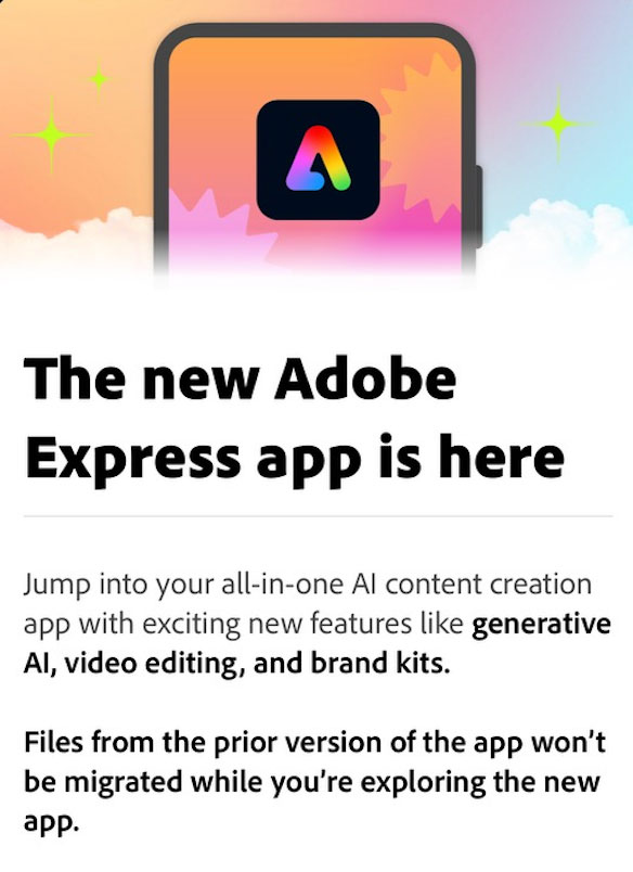 The new Adobe Express mobile app is now available. Update it now on your mobile devices. #AdobeEduCreative #aussieED #edchat #eLearning #Teachertips #adobeedu #FutureFocusedLearning #edtech #edtechchat #vicpln