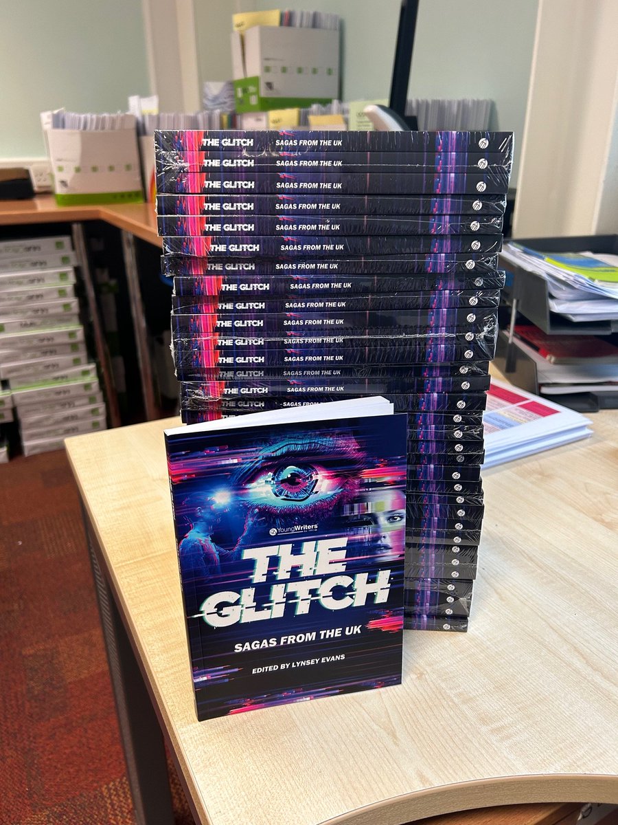 We received our student copies of The Glitch from the @YoungWritersCW competition today! Over 100 entries from our amazing young people are published inside. A brilliant achievement - congratulations to all! #buddingauthors #newwriters #loveEnglish #TheGlitch
