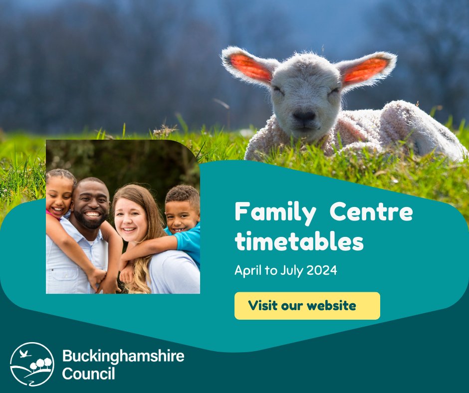 See what's on at our family centres this term. Timetables covering April to July 2024 are available on our website 👉 familyinfo.buckinghamshire.gov.uk/familycentres/