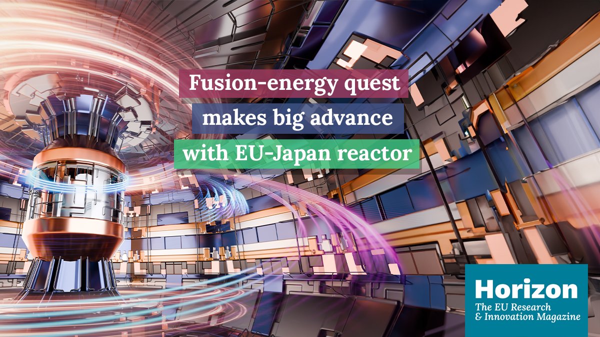 #Fusion-energy quest makes big advance with EU-Japan reactor.   

Learn more ➡️bit.ly/3Q52Qnq

#ResearchImpactEU