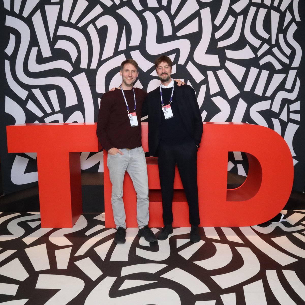 Last night in Vancouver, our director @markgrimmer gave a TED Talk! 40 years of TED, over 15 years of 59 and one amazing moment for our company! Here he is, joined backstage with his and our co-founder @WarnerLeo 📸 @TEDTalks