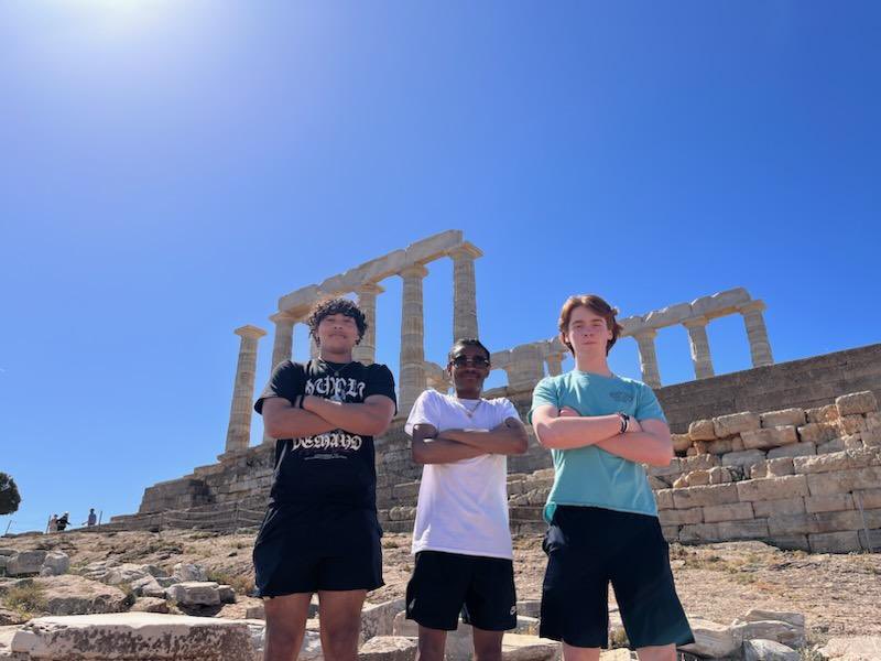 FHS2Greece's tweet photo. Temple of Poseidon at Cape Sounion in Southern Greece https://t.co/BdIk7Wndjo